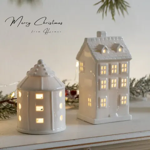Glowing Ceramic Village House
