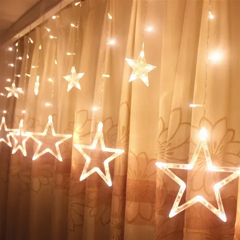 Star Curtain Fairy Lights (138 LED, 11.5 ft)